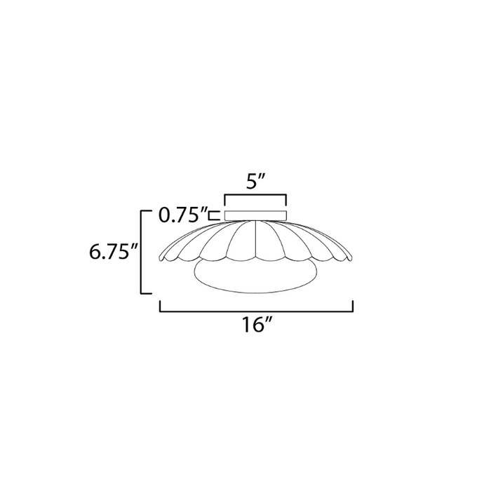 Maxim 18059 Primrose 1-lt 16" Flush Mount