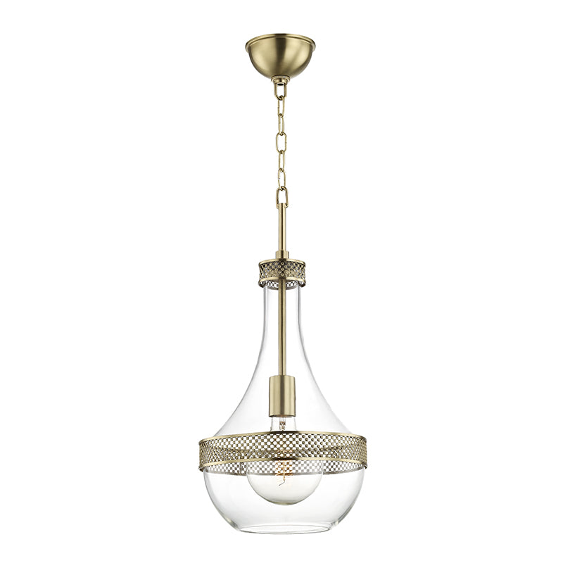 Hudson Valley 1810 Hagen 1-lt 11" Pendant-Aged Brass