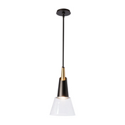 Hubbardton Forge 181601 Kora 1-lt 9" Mini Pendant - Oil Rubbed Bronze/Modern Brass