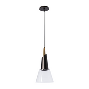 Hubbardton Forge 181601 Kora 1-lt 9" Mini Pendant - Oil Rubbed Bronze/Modern Brass
