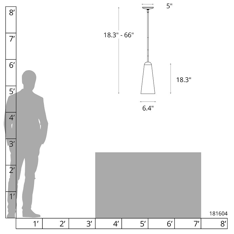 Hubbardton Forge 181604 Spire 1-lt 6" Mini Pendant