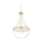 Hudson Valley 1817 Hagen 1-lt 18" Pendant-Aged Brass