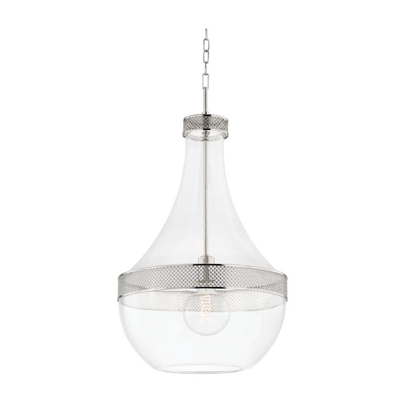 Hudson Valley 1817 Hagen 1-lt 18" Pendant-Polished Nickel