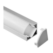 Lotus LH-1818 4-ft Surface Mount 45 Degree Aluminum Profile with White Diffused Cover (Pack of 10)