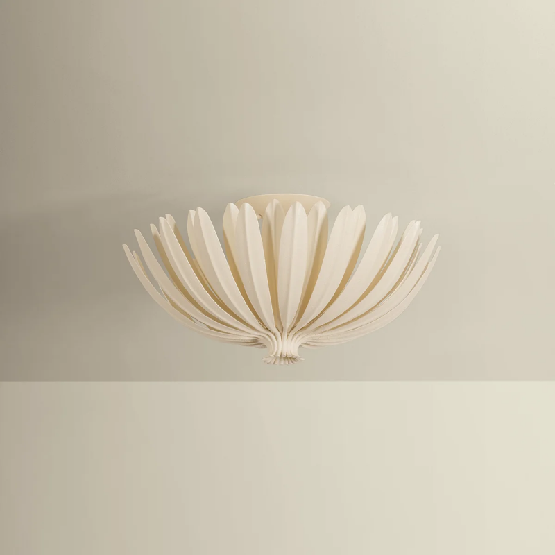 Hudson Valley 1819 Whitfield 3-lt 18" Semi Flush Mount - Cream Plaster