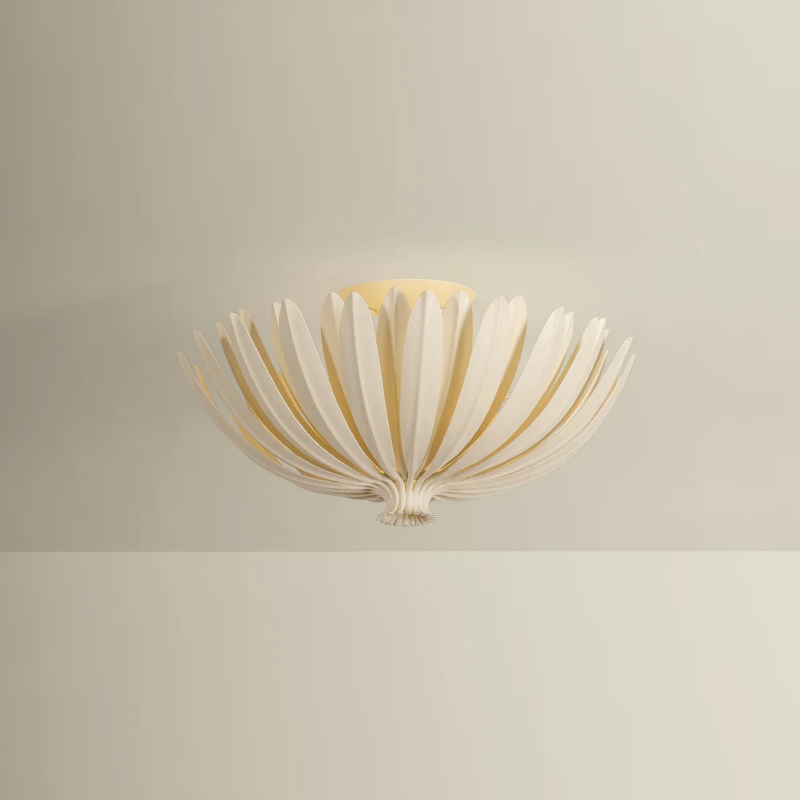 Hudson Valley 1819 Whitfield 3-lt 18" Semi Flush Mount - Cream Plaster