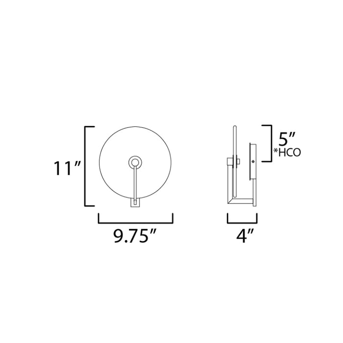 Maxim 18201 Quarry 1-lt 11" Tall LED Wall Sconce, Damp