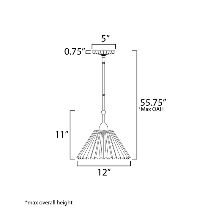 Maxim 18311 Kismet 1-lt 12" Pendant