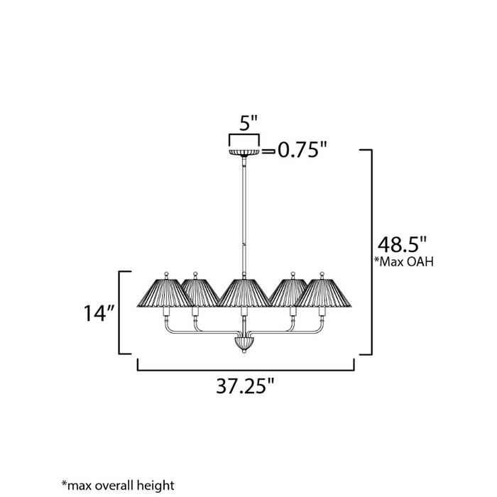 Maxim 18315 Kismet 5-lt 37" Chandelier