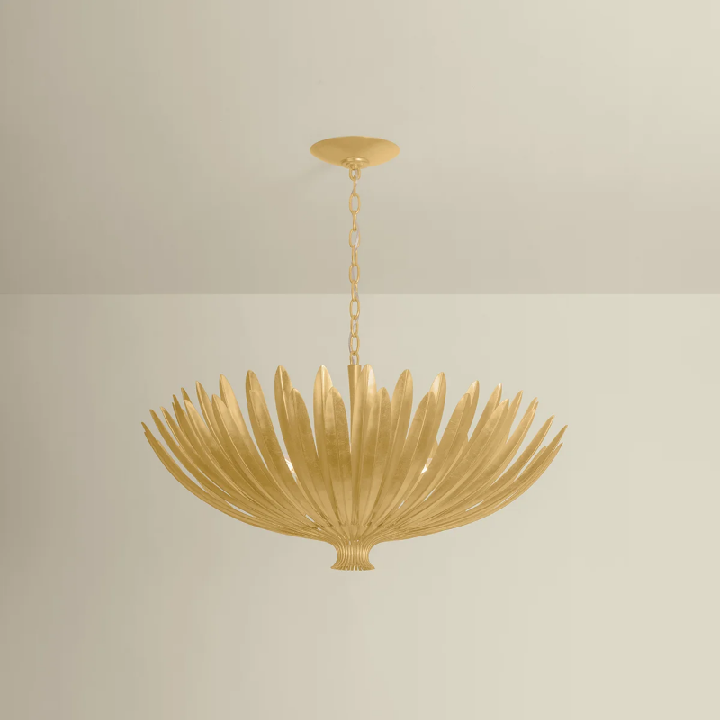 Hudson Valley 1836 Whitfield 8-lt 36" Chandelier - Vintage Gold Leaf