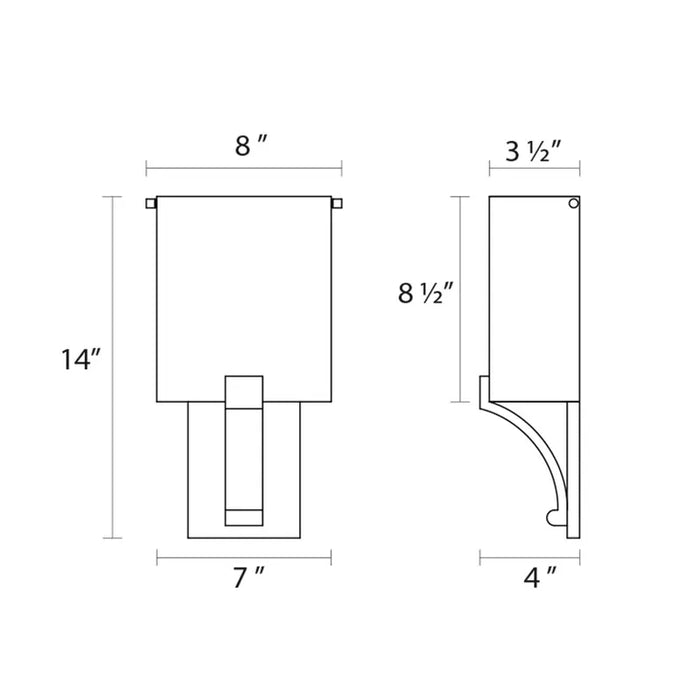 Sonneman 1851 Greco 1-lt 14" Tall Fluorescent Sconce