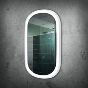 Paris Mirror Chic 32 x 60 Oval LED Illuminated Mirror - White