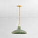 Hudson Valley 1918 Pottersville 1-lt 18" Pendant - Aged Brass W/ Ceramic Moss Crackle