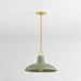 Hudson Valley 1918 Pottersville 1-lt 18" Pendant - Aged Brass W/ Ceramic Moss Crackle