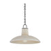 Hudson Valley 1918 Pottersville 1-lt 18" Pendant - Distressed Bronze w/ Ceramic Ivory Crackle