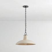 Hudson Valley 1918 Pottersville 1-lt 18" Pendant - Distressed Bronze w/ Ceramic Ivory Crackle