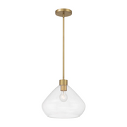 Minka Lavery 1941 Elaris 1-lt 13" Pendant - Legacy Brass/Clear Glass