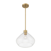 Minka Lavery 1941 Elaris 1-lt 13" Pendant - Legacy Brass/Clear Glass