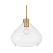 Minka Lavery 1941 Elaris 1-lt 13" Pendant - Legacy Brass/Clear Glass