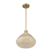 Minka Lavery 1941 Elaris 1-lt 13" Pendant - Legacy Brass/Green Ombre Glass