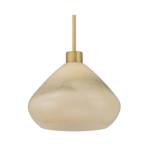 Minka Lavery 1941 Elaris 1-lt 13" Pendant - Legacy Brass/Green Ombre Glass