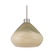 Minka Lavery 1941 Elaris 1-lt 13" Pendant - Brushed Nickel/Green Ombre Glass