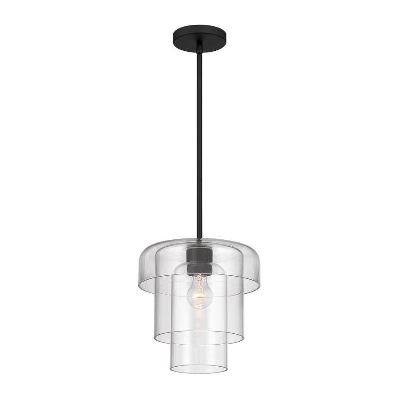 Minka Lavery 19615 Velique 1-lt 11" Pendant - Dark Matte Black