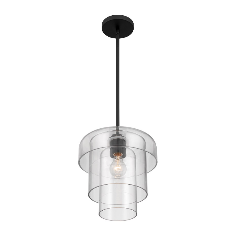 Minka Lavery 19615 Velique 1-lt 11" Pendant - Dark Matte Black