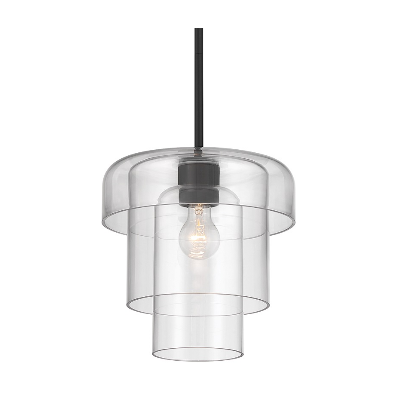Minka Lavery 19615 Velique 1-lt 11" Pendant - Dark Matte Black