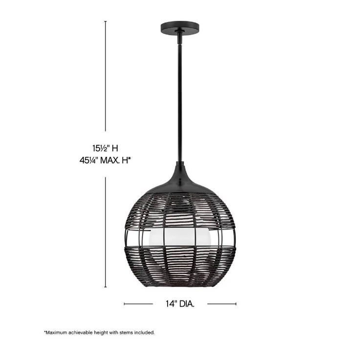 Hinkley 19677 Maddox 1-lt 14" LED Outdoor Pendant