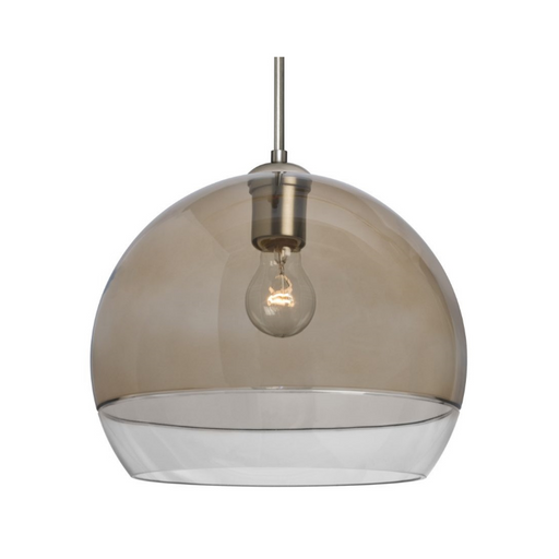 Besa 1KX-ALLY12 Ally 1-lt 12" Pendant, Cable Fixture - Smoke/Clear