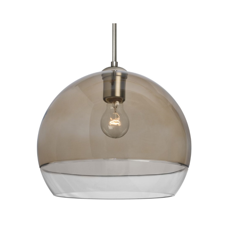 Besa 1TT-ALLY12 Ally 1-lt 12" LED Pendant, Stem Fixture - Smoke/Clear