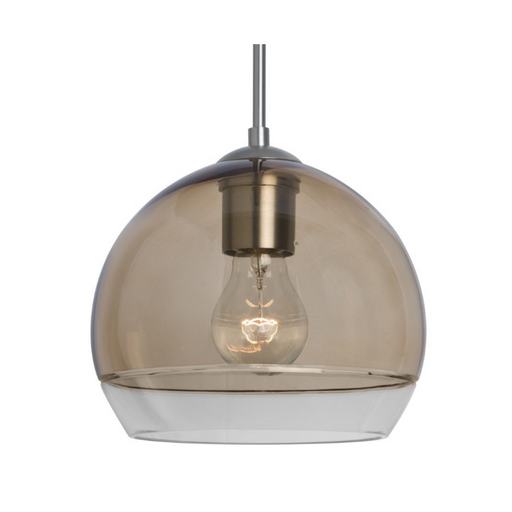 Besa 1TT-ALLY8 Ally 1-lt 8" Pendant, Stem Fixture - Smoke/Clear