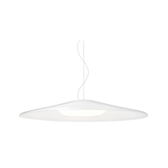 Besa 1TT-SWAN Swan 1-lt 25" LED Pendant, Stem Fixture - White/White