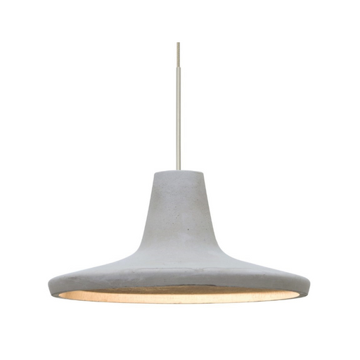 Besa 1XC-MODUS Modus 1-lt 9" LED Pendant, Cord Fixture with Dome Canopy - Natural/Satin Nickel