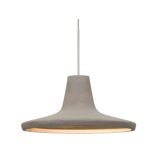 Besa 1XC-MODUS Modus 1-lt 9" LED Pendant, Cord Fixture with Dome Canopy - Tan/Satin Nickel