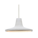 Besa 1XC-MODUS Modus 1-lt 9" LED Pendant, Cord Fixture with Dome Canopy - White/Satin Nickel