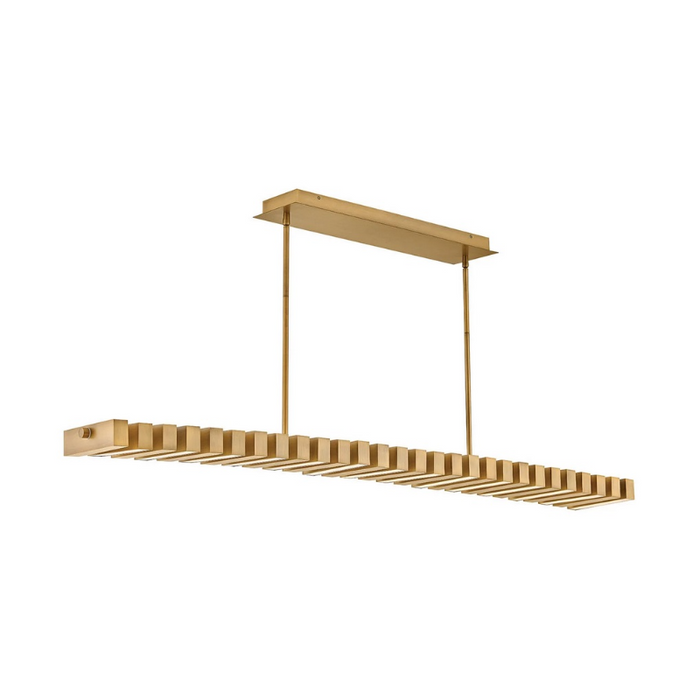 Fredrick Ramond FR42456 Stitch 14-lt 59" LED Linear Chandelier - Lacquered Brass