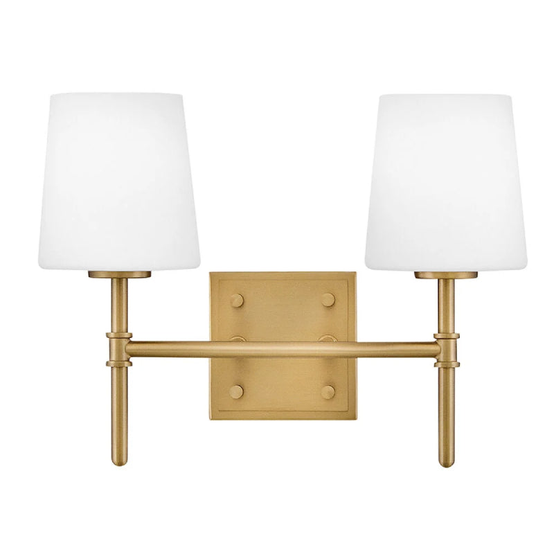Hinkley 56952 Saunders 2-lt 14" LED Vanity - Lacquered Brass