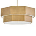 Hinkley 46995 Facet 12-lt 38" LED Chandelier - Heritage Brass