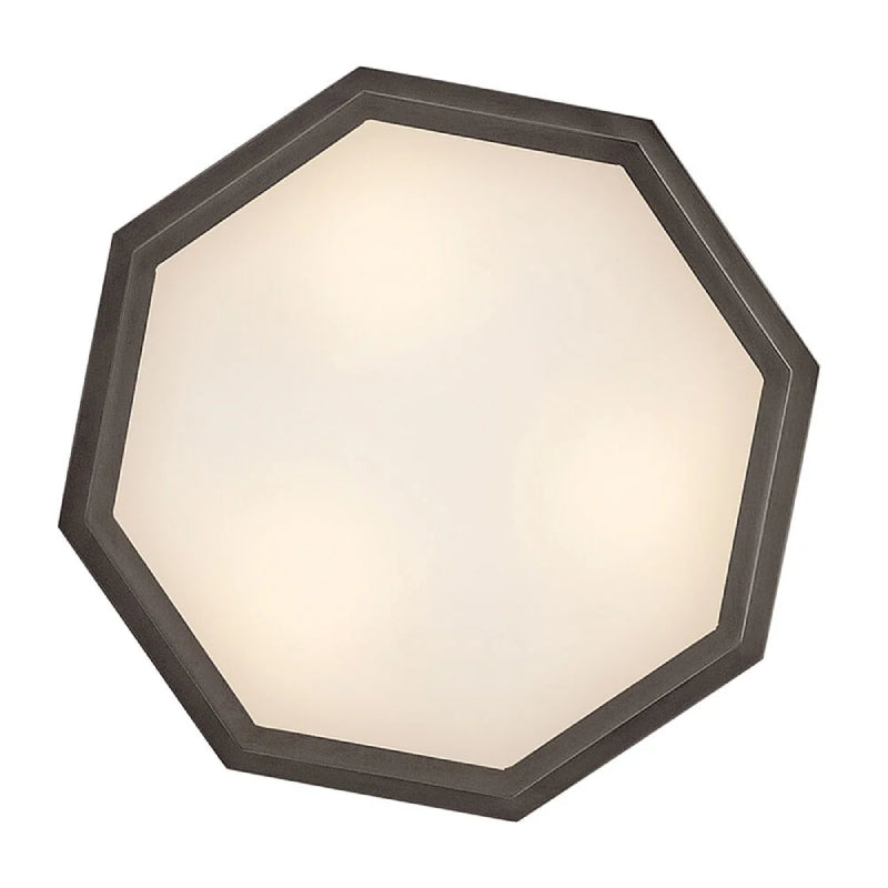 Hinkley 46993 Facet 3-lt 18" LED Flush Mount - Black Oxide