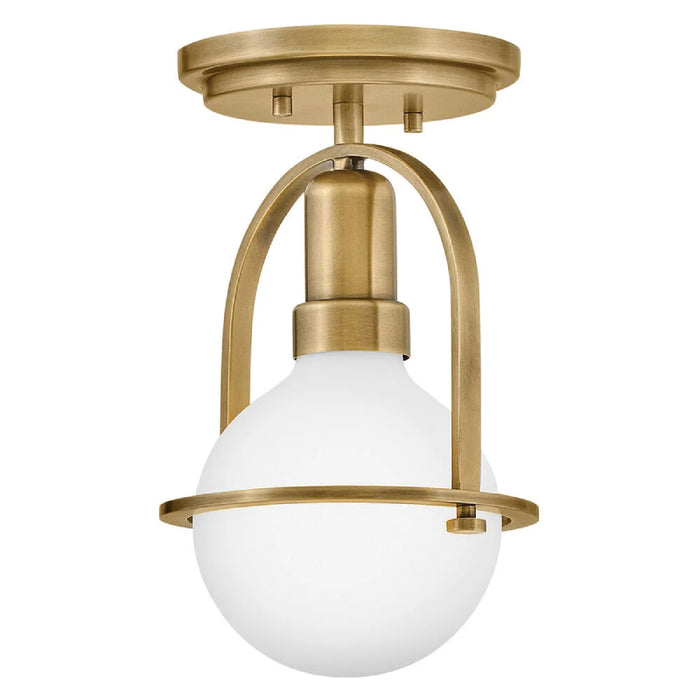 Hinkley 53771 Somerset 1-lt 6" LED Semi-Flush Mount - Heritage Brass