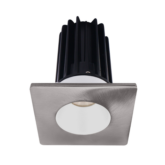Lotus LED-2-S8W2 Designer 2" 8W LED Square Recessed Downlight, Dim to Warm - White/Brushed Nickel