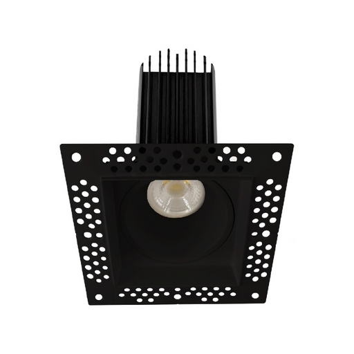 Lotus LED-2-S15W-T Designer 2" 15W LED Square Trimless Recessed Downlight, Dim to Warm, 120V - Black