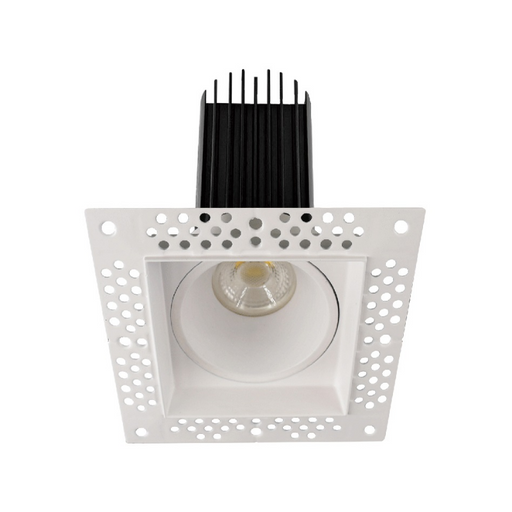 Lotus LED-2-S15W-T Designer 2" 15W LED Square Trimless Recessed Downlight, Dim to Warm, 120V - White