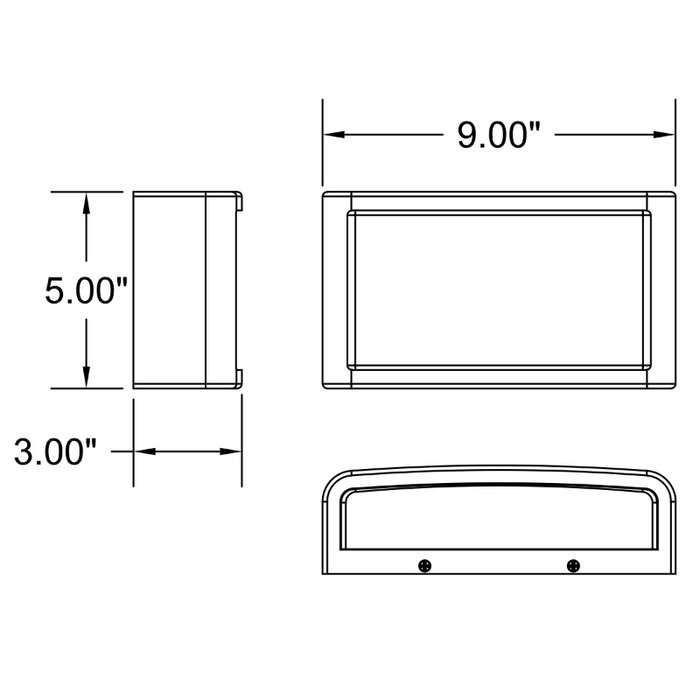 Access 20023 Malibu 1-lt 9" LED Outdoor Wall Sconce