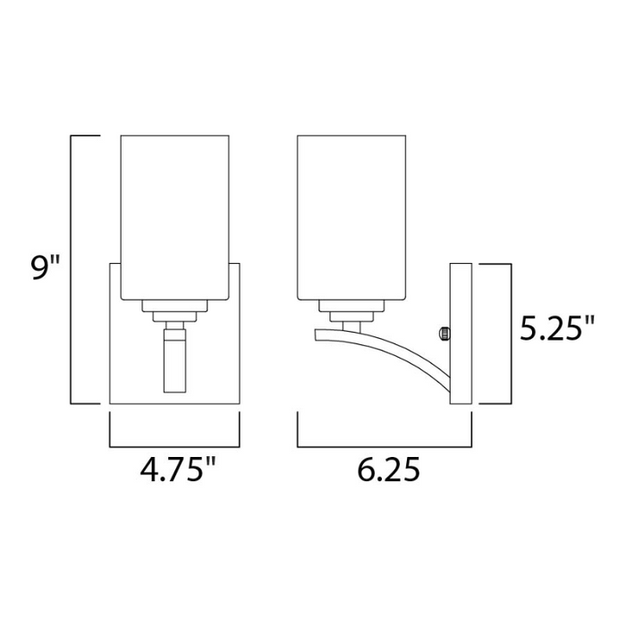 Maxim 20030 Deven 1-lt 9" Tall Wall Sconce