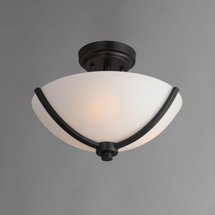 Maxim 20031 Deven 3-lt 14" Semi-Flush Mount