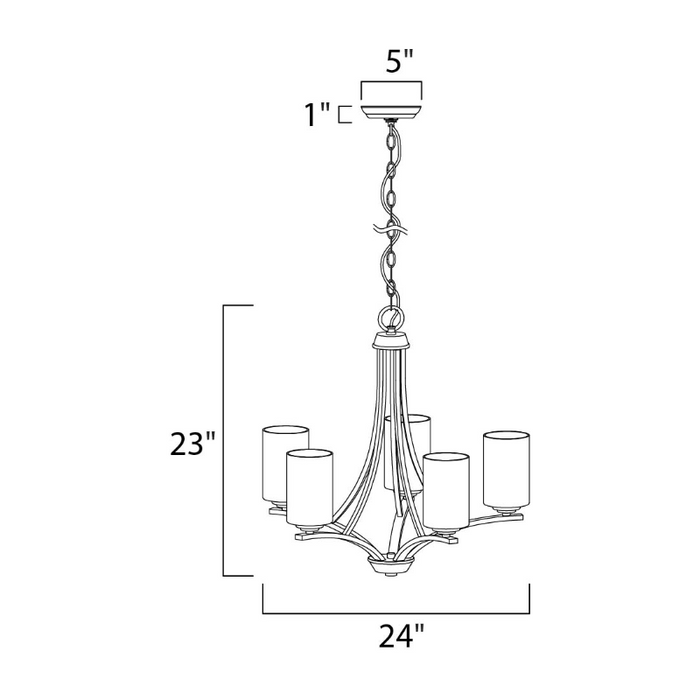 Maxim 20035 Deven 5-lt 24" Chandelier