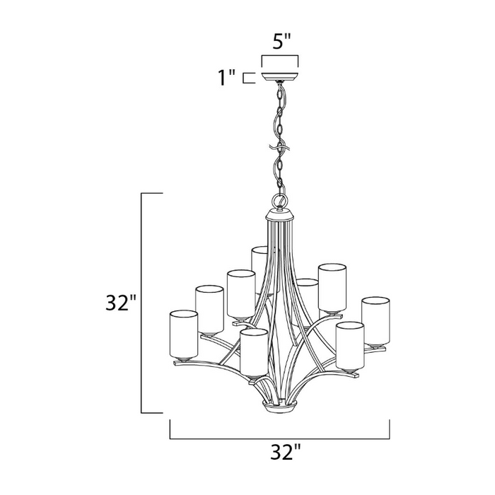 Maxim 20036 Deven 9-lt 32" Chandelier